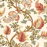 Sample - Schumacher Fox Hollow Wallpaper in Ivory For Sale