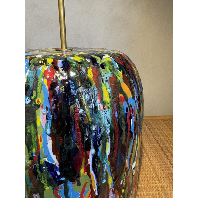 Pair of Italian lamps, Tuscan manufacture from the 1980s. Meticulously crafted and painted entirely by hand, they are made...