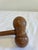 Brown Antique Turned Wood Gavel, Double-Head Judge's or Auctioneer's Hammer For Sale - Image 8 of 8