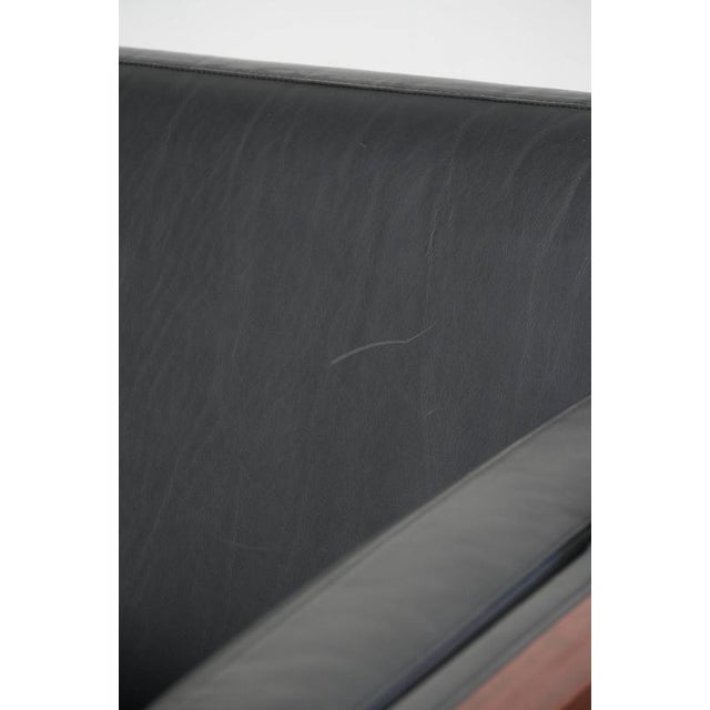 Art Deco Black Cowhide Leather and Wood 3-Seater Sofas from Schuitema, Set of 2 For Sale - Image 14 of 18