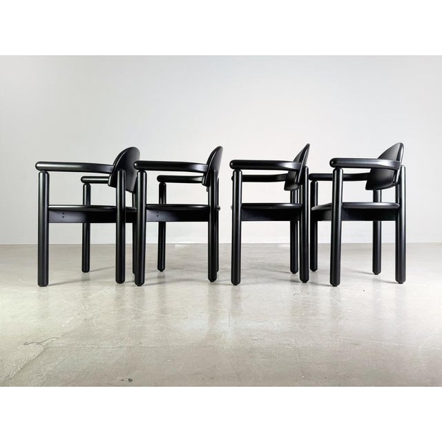 Vintage Black Chairs by Rainer Daumiller, Set of 4 For Sale - Image 6 of 10