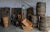 Wood 1960s Demijohn Glass Bottle With Wood Crate Set- 2 Pieces For Sale - Image 7 of 8