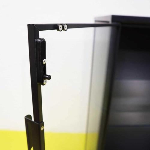 Rudsta Display Cabinet in Anthracite Metal and Glass from Ikea For Sale - Image 6 of 10