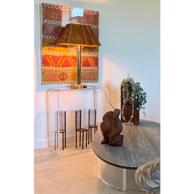 Paavo Tynell-Style Split Reed Table Lamp Organic Modern Brass Scandinavian-Style For Sale - Image 6 of 18