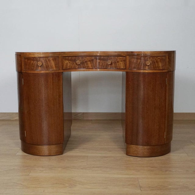 Art Deco Kidney Shaped Desk, 1920s For Sale - Image 3 of 11