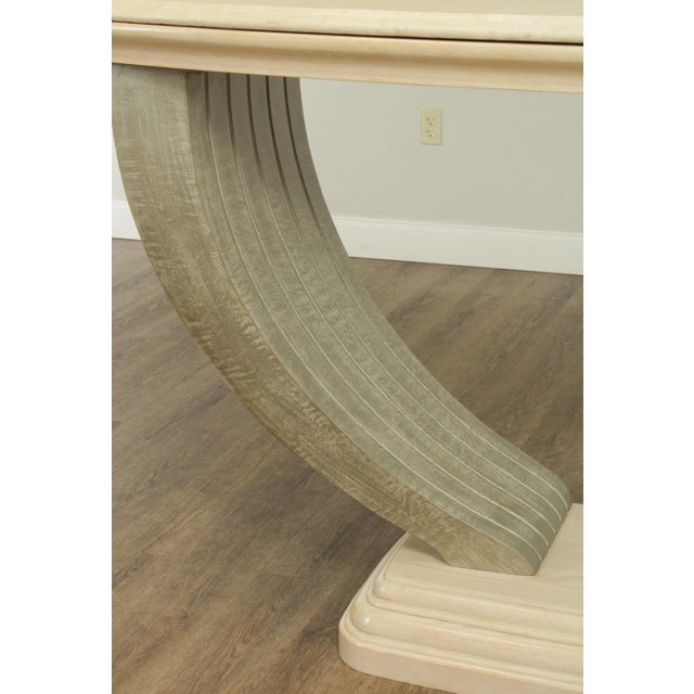 Large Postmodern Travertine Top Console Table For Sale - Image 9 of 13