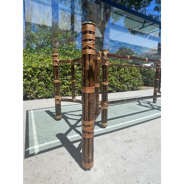 Wood McGuire Bamboo Dining Table, Seats 8-10, Base Only For Sale - Image 7 of 16