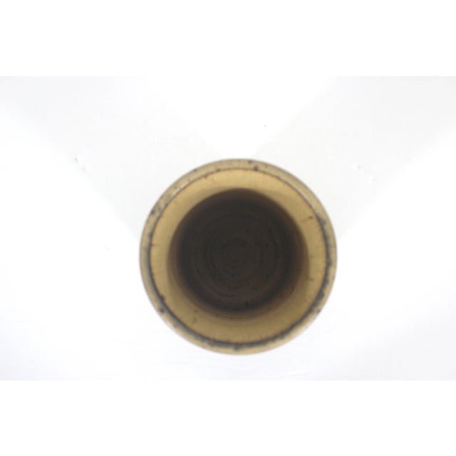 Mid-Century Modern Vintage Studio Pottery “Spoons” Holder Kitchen Stoneware Container For Sale - Image 3 of 7