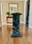 Forest Green Custom Italian Postmodern Verde Alpi Marble Display Pedestal With Rotating Stone Top For Sale - Image 8 of 8