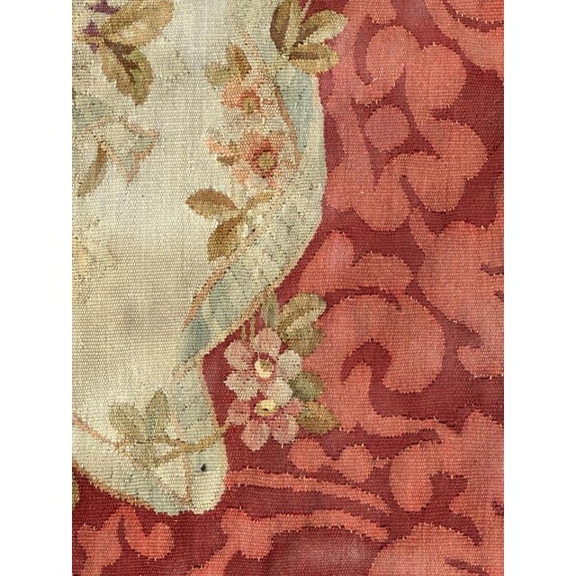 French Aubusson Tapestry Cover, 1890s For Sale - Image 9 of 18