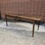 A very good antique oak three plank French farmhouse kitchen refrectoy dining table with a central drawer, slim tapering...