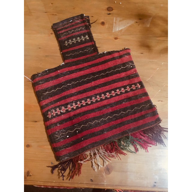 Antique Afghan Hand Woven Wool Salt Bag For Sale - Image 6 of 6