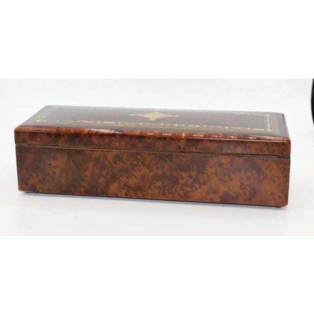 Wood Napoleon III Time Jewelry Box in Marquetry For Sale - Image 7 of 13