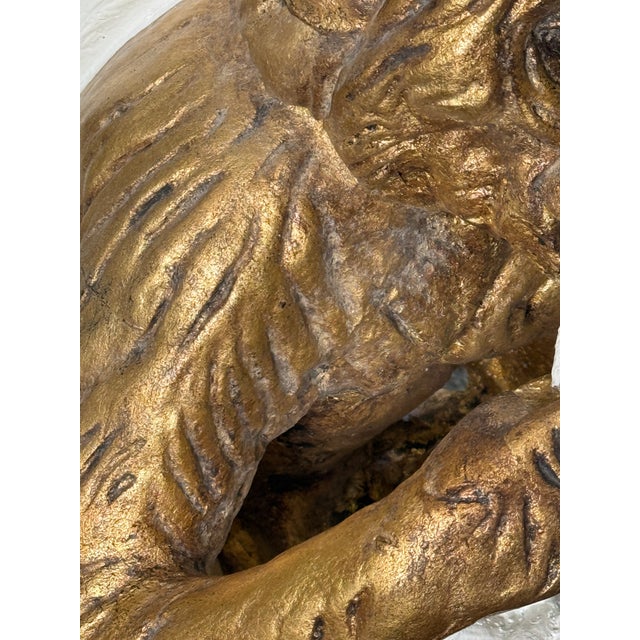 Late 20th Century Late 20th Century Palm Beach Regency White Lacquered Parcel Gilt Monkey Side Table - Newly Painted For Sale - Image 5 of 14
