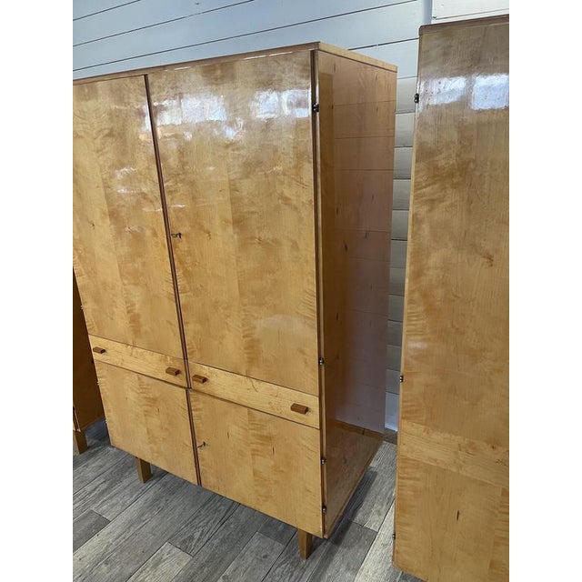 Vintage High-Gloss Wardrobes from Novy Domov, Czech-Republic, 1960s, Set of 3 For Sale - Image 9 of 18