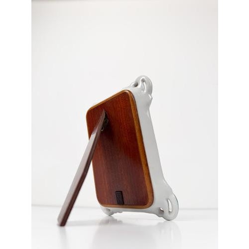 Rococo Revival Porcelain Picture Frame with Gilt Rocaille on Sèvres Blue Enamel, 1960s For Sale - Image 14 of 17