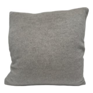 Schumacher Mohair Weave Decorative Throw Pillow Cover in Stone For Sale