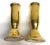 Mid Century Gold Ceramic Salt and Pepper Shaker Set For Sale - Image 4 of 7