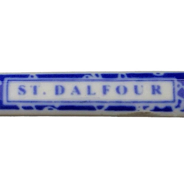 French Country 1980s St. Dalfour French Blue and White Ceramic Jam Condiment Spoons - Set of 12 For Sale - Image 3 of 3