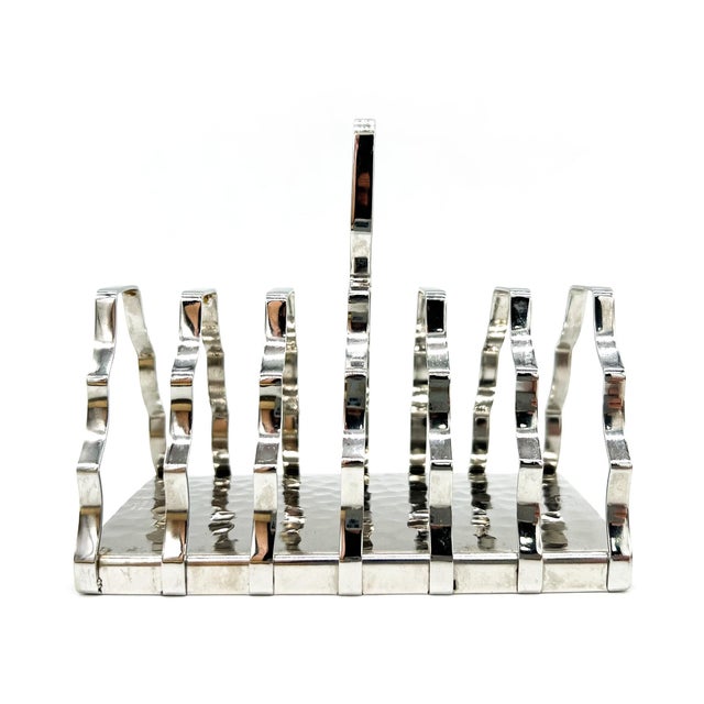 Vintage English Olde Hall Stainless Steel 6-Slice Toast Rack – Mid-Century Modern / English Traditional For Sale In Houston - Image 6 of 14
