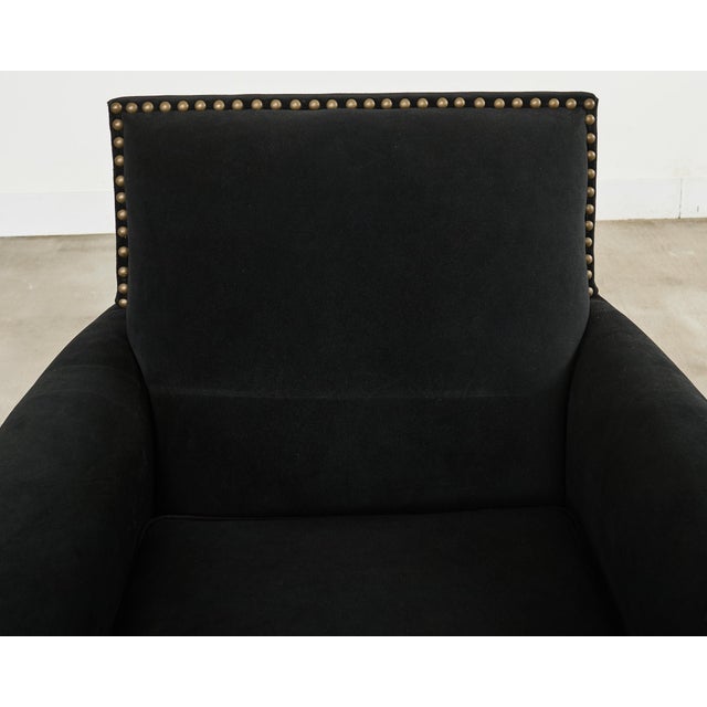 Ralph Lauren Italian Vegan Suede Colorado Club Chair For Sale In Sacramento - Image 6 of 18