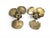 Elegant pair of Maison Jansen style wall sconces dating from the 1970s, crafted in gilt brass and decorated with...