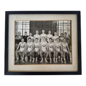 1950s Black & White Photo of Basketball Team, Oak Park High School