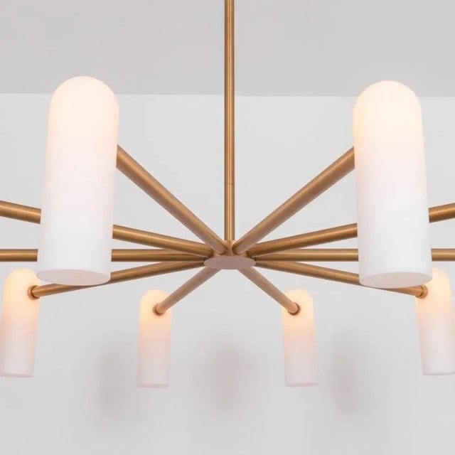 Odyssey Round LG Brass Hanging Light by Schwung For Sale - Image 6 of 7