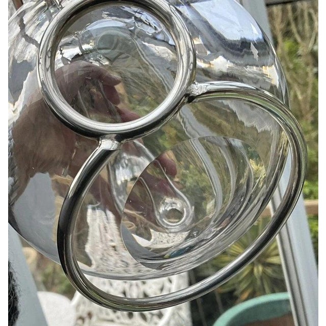 Italian Sterling Silver and Hand-Blown Crystal Duck Carafe by Macini Carlo, Florence, 1971 For Sale - Image 12 of 17