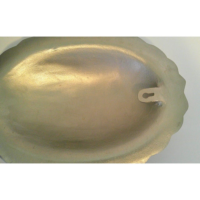 Vintage Style Silver Metal Tortoise Shell Wall Hanging Sculpture For Sale - Image 11 of 12