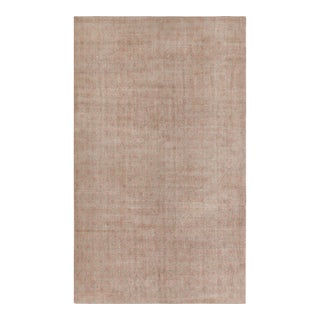 Vintage Distressed Rug, Pink & Beige With Diamond Geometric Pattern – Rug & Kilim For Sale