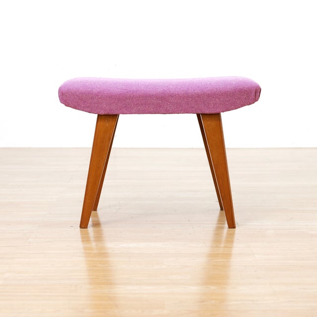 This vintage mid-century vanity stool was produced during the 1960s. The stool is typical of the craftsmanship of period...