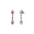 Art Nouveau One-of-a-Kind Design 925 Silver Natural Ruby Diamond Dangle Earrings- A Pair For Sale - Image 3 of 10