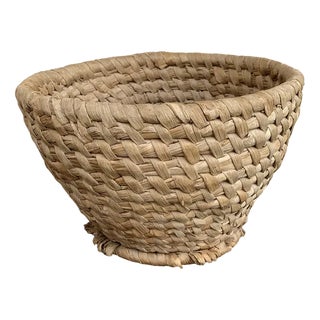 French Wicker Basket, 1940s For Sale