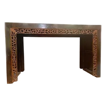 1960s Vintage Apron Panel Console Table | Chairish