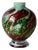 Green and Red Murano Glass Lamp Base, 1980s For Sale