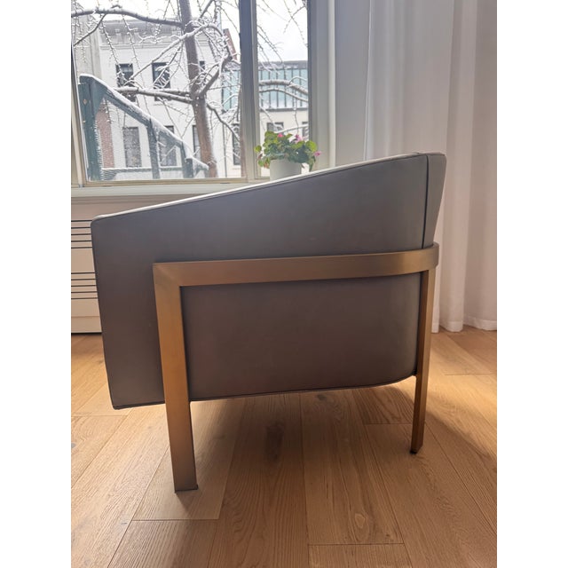 Restoration Hardware Reginald Leather Chair Set of 2 For Sale - Image 11 of 13