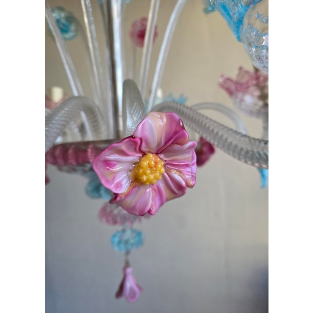 Murano Glass Chandelier, 1950s For Sale - Image 4 of 8