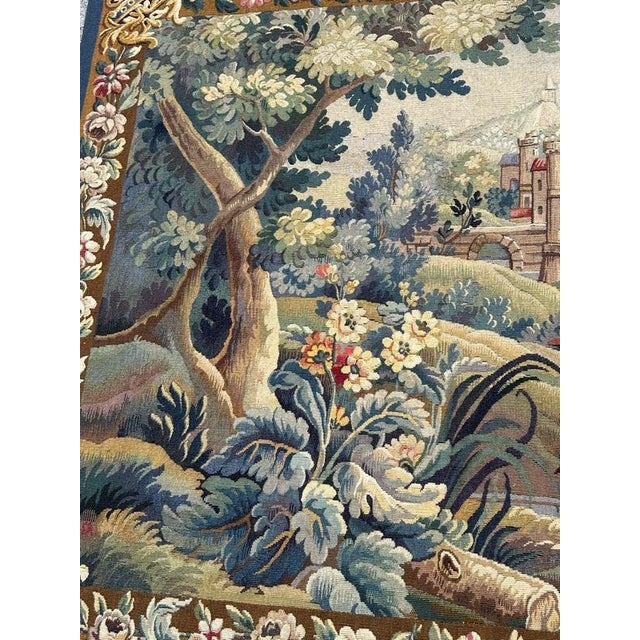 1940s Vintage French Aubusson Tapestry, 1940s For Sale - Image 5 of 18