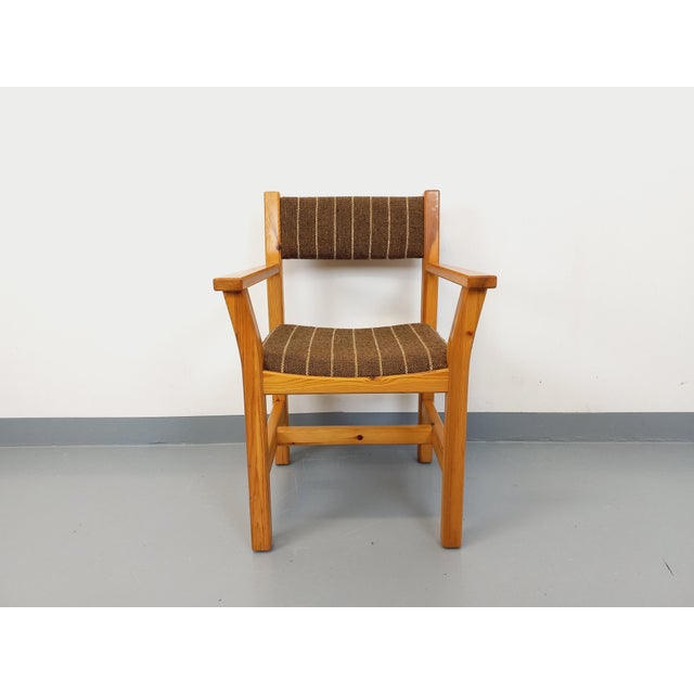 Vintage Armchair in Pine and Upholstery, 1980s For Sale - Image 9 of 15