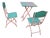 Mid-Century Distressed Painted Iron Garden Table and Chairs, Set of 3 For Sale
