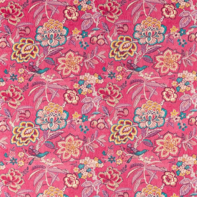 Sanderson Indra Flower Fabric in Hibiscus For Sale