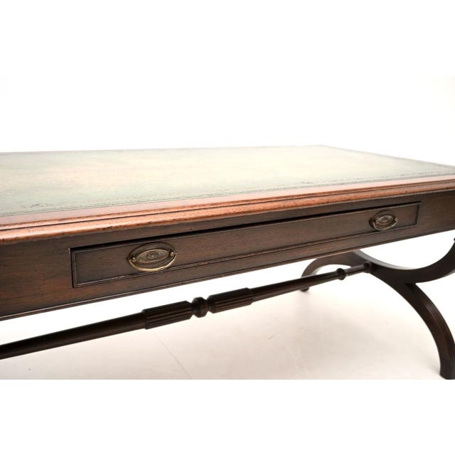 Regency Leather Top Coffee Table, 1930 For Sale - Image 9 of 12