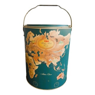 Circa 1960 Twa Trans World Airlines Promotional Swag Cooler Bucket For Sale