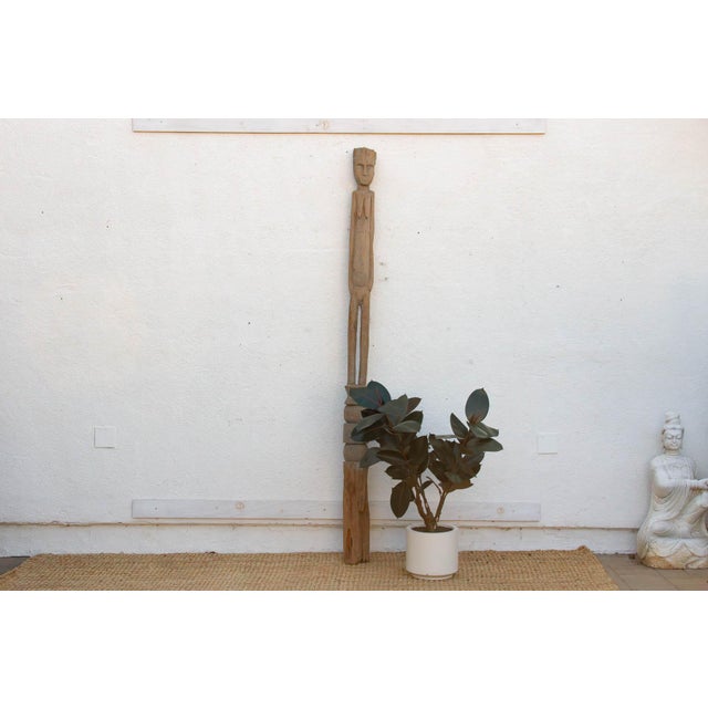 Antique Sun-Bleached Tribal Wurkun Slender Figure For Sale - Image 4 of 9