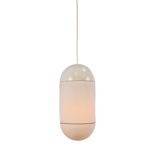 Vintage Pill Pendant Lamp in Milk Glass from Peill & Putzler, Germany, 1960s For Sale