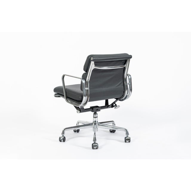 2000 - 2009 Eames for Herman Miller Gray Leather Office Chair 2000s For Sale - Image 5 of 13