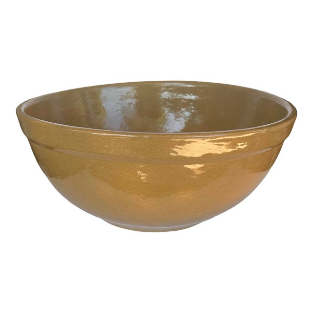 Large Mid-Century Modern Americana Ceramic Porcelain Stoneware Salad Mixing Bowl For Sale