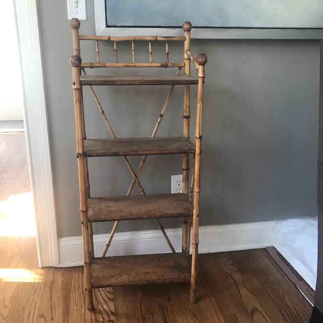 Vintage Bamboo Shelf Unit Chairish