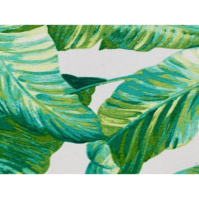 Custom Made Armchair Cushions With Pillows Tropical Banana Leaves For Sale In Miami - Image 6 of 6